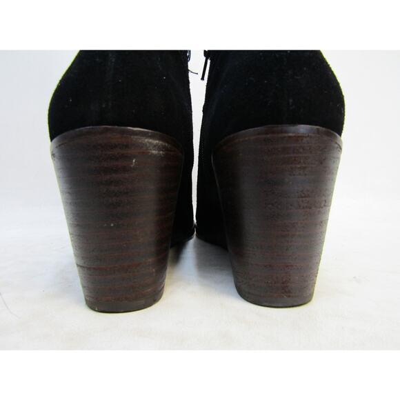 Lucky Brand Womens Size 8 M Black Suede Wedge Ankle Fashion Boots Bootie - Picture 8 of 11